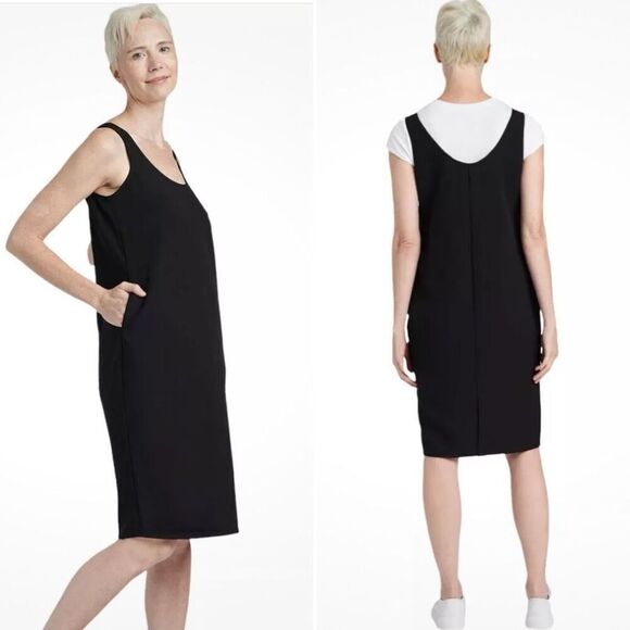 Universal Standard Remi Crepe Dress Black XS 12 10 - Picture 1 of 8